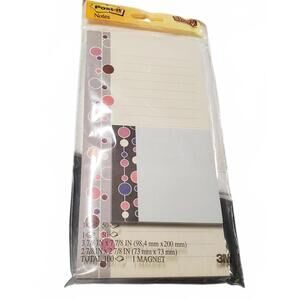 Post-it Super Sticky Magnet Pad Notes 3M 100 Sheets Total -  New Sealed - Read